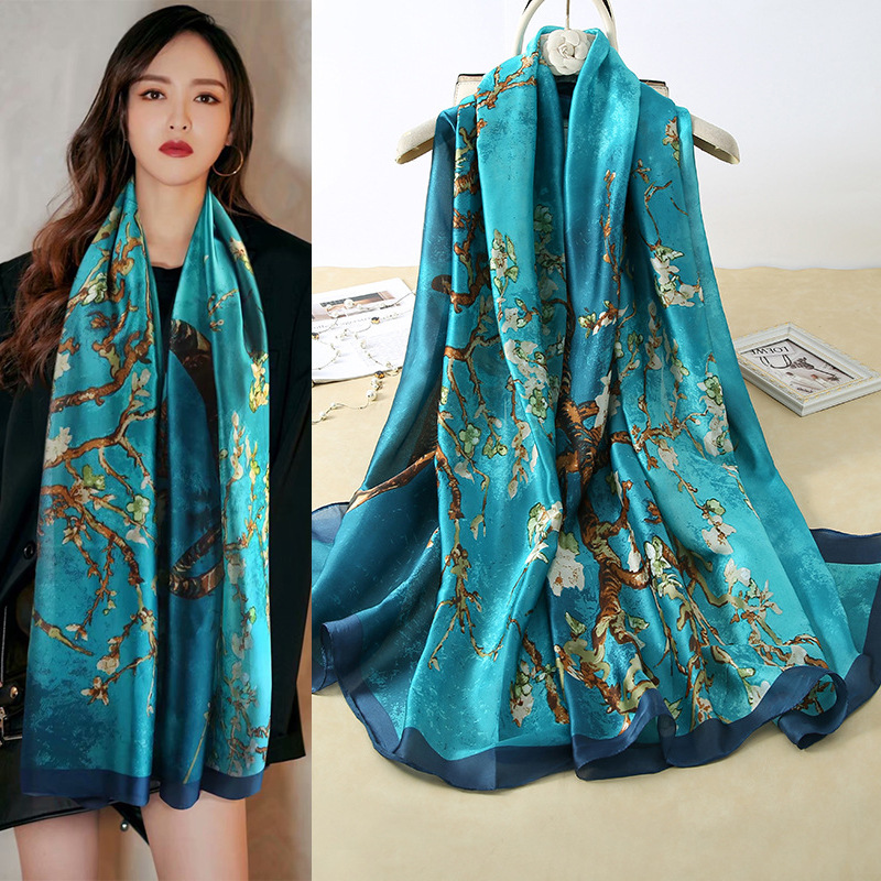 Face Scarf Mask - 180*90cm 럭셔리 클래식 자외선 차단 여성
