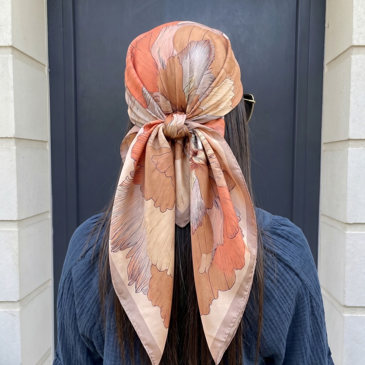Pashmina Wrap Large - 여성 실크 스퀘어 스카프 레이디 반다나