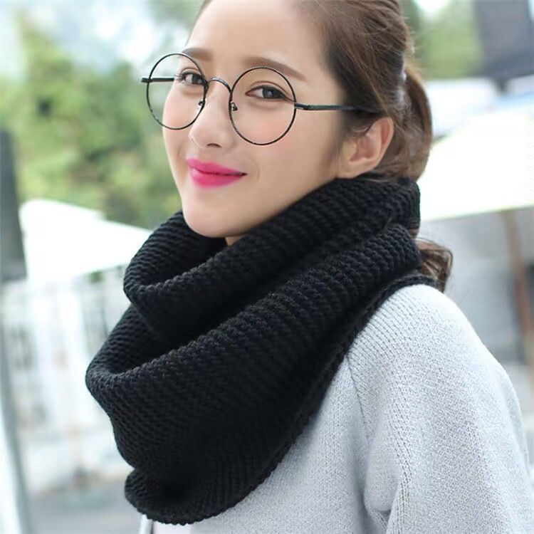 Infinity Scarf Knit - 여성용 겨울 스카프 인피니티 니트 스카프