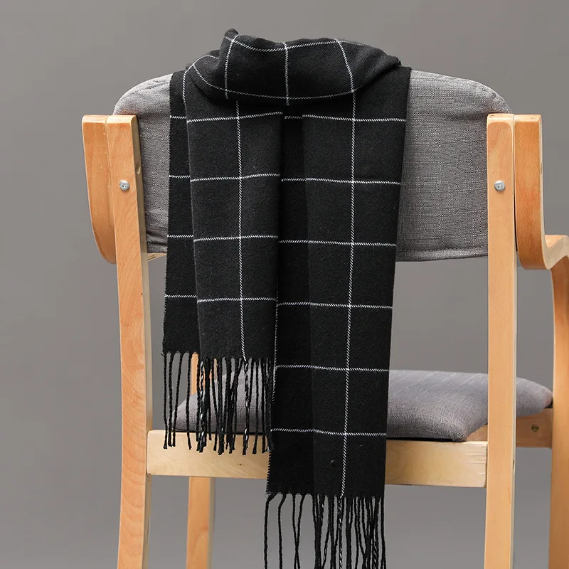 Muffler Men Wool - 2023 새로운 겨울 남성 스카프 따뜻한