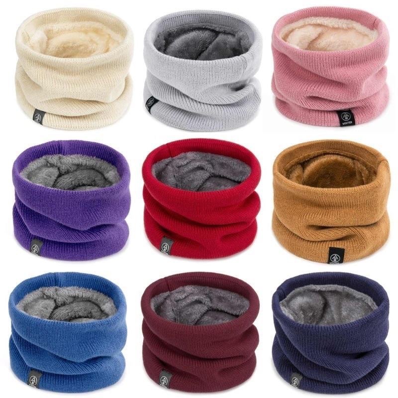 Infinity Scarf Knit - 겨울 니트 플러시 두꺼운 목 스카프