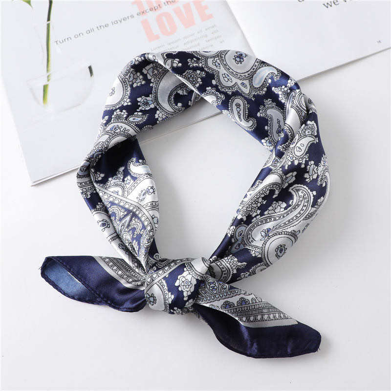 Scarf Silk Square - 60cm 럭셔리 스퀘어 실크 스카프 여성용