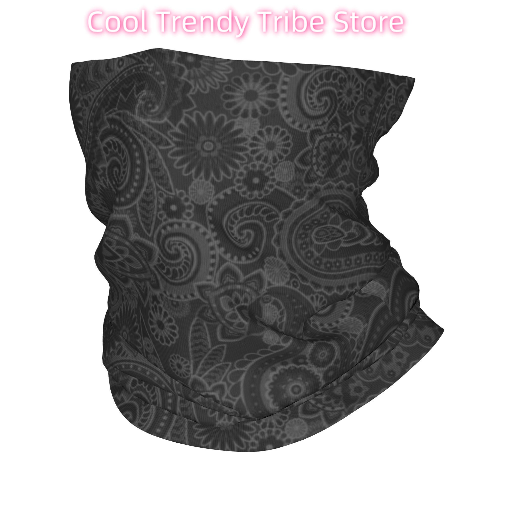 Neck Warmer Tube - 맞춤형 페이즐리 치카노 반다나 겨울 헤드밴드