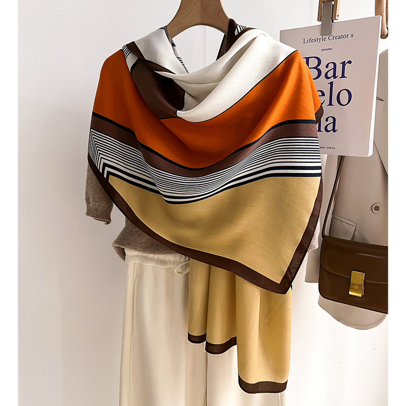 Pashmina Wrap Large - 럭셔리 브랜드 스카프 울 코튼 숄
