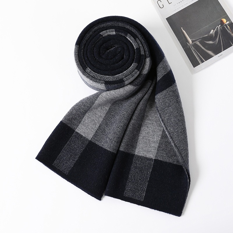 Muffler Men Wool - 럭셔리 스카프 남성용 겨울 따뜻한 울