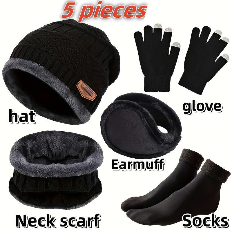 Muffler Men Wool - 남성용 겨울 모자, 아웃도어 겨울 스카프,