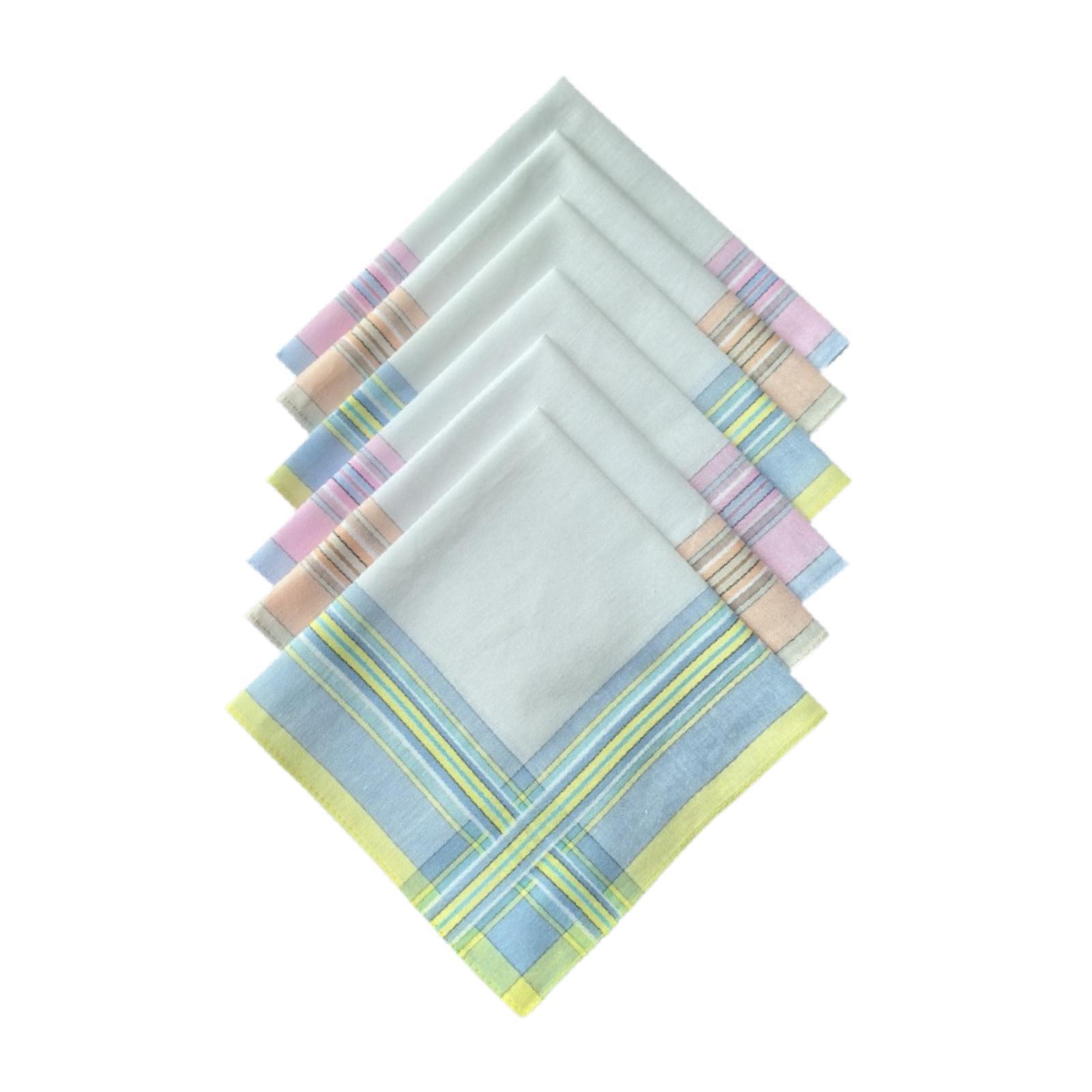 6개입 면 남성용 손수건 축하 생일을 위한 다양한 색상 - Handkerchief Cotton Men 리뷰 및 가격