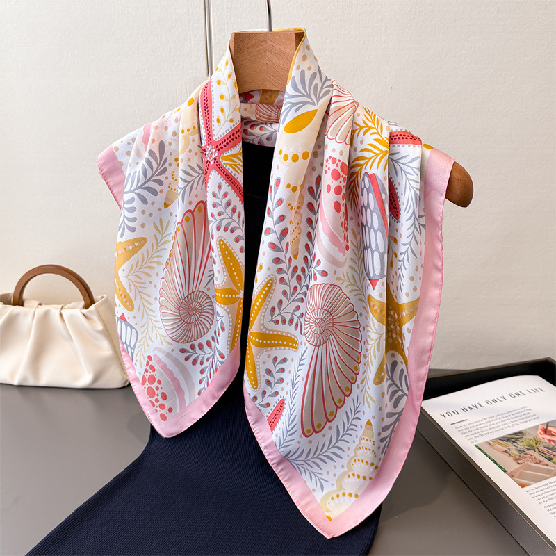 여성을위한 새로운 인쇄 된 사각형 스카프 패션 소프트  - Face Scarf Mask 리뷰 및 가격