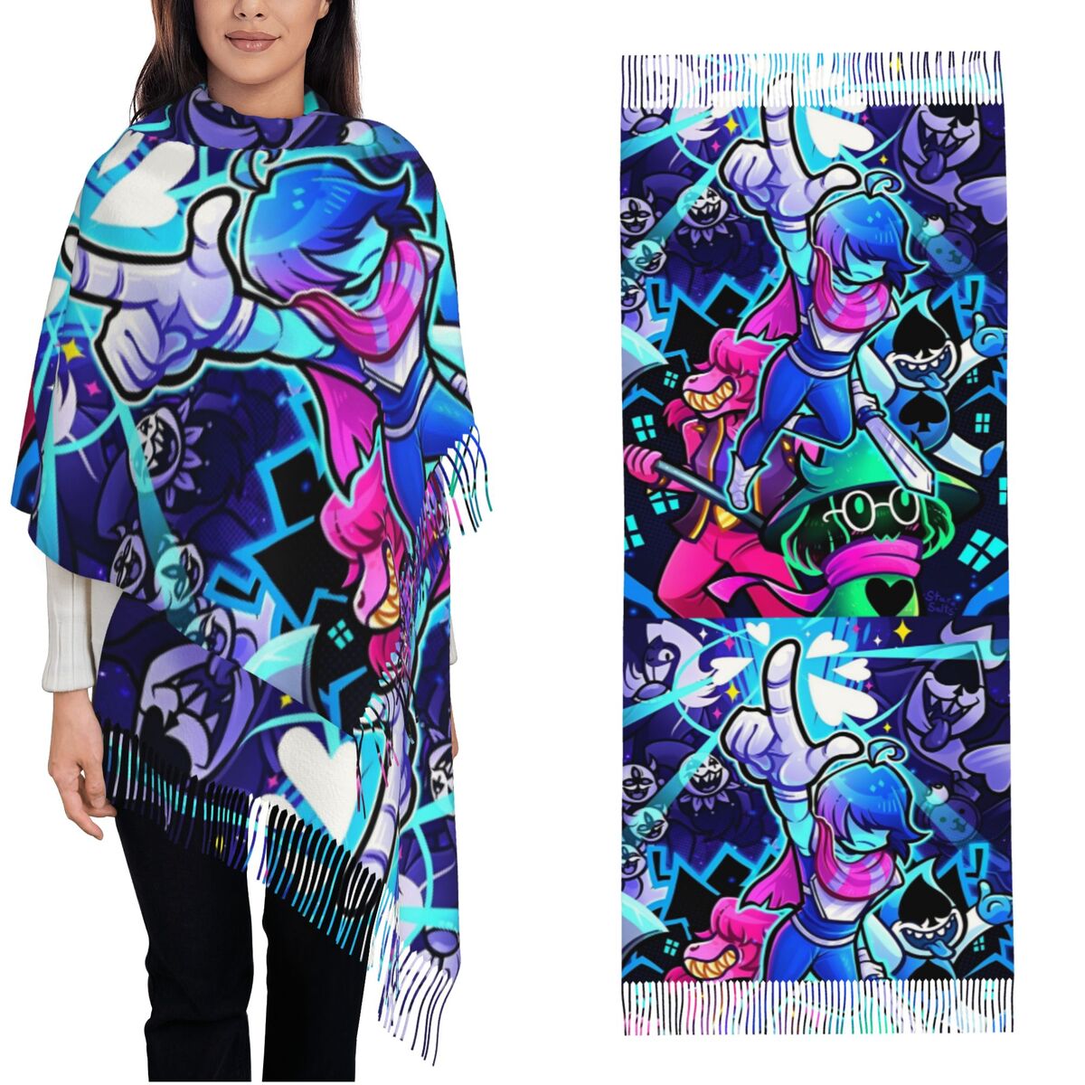 Deltarunes 숄 랩 여성용 겨울 대형 긴 스카프 - Pashmina Wrap Large 리뷰 및 가격