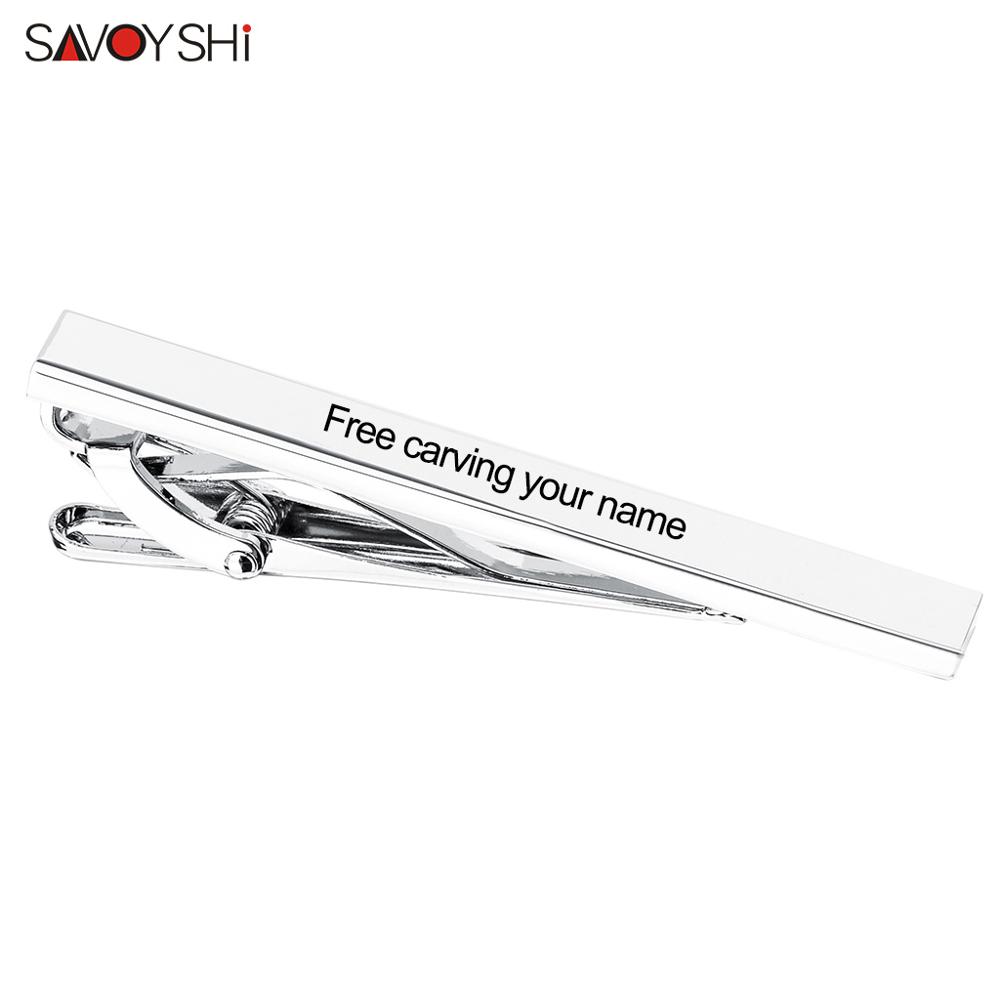 SAVOYSHI 무료 조각 이름 커프스 단추 타이 클립 - Tie Bar Set Gift 리뷰 및 가격