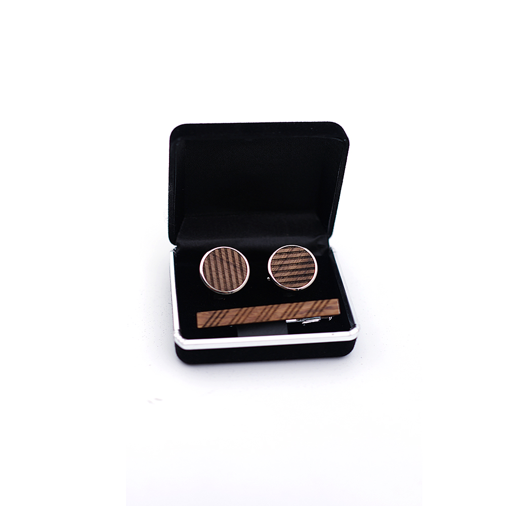 남자 선물을위한 타이 핀에 대한 고품질 나무 커프스 단 - Tie Bar Set Gift 리뷰 및 가격