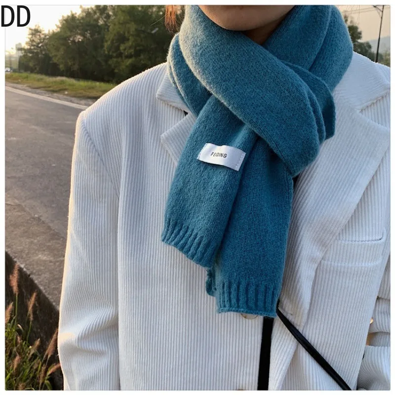 간단한 세련된 솔리드 소프트 스카프 가을 겨울 남성 니 - Muffler Men Wool 리뷰 및 가격