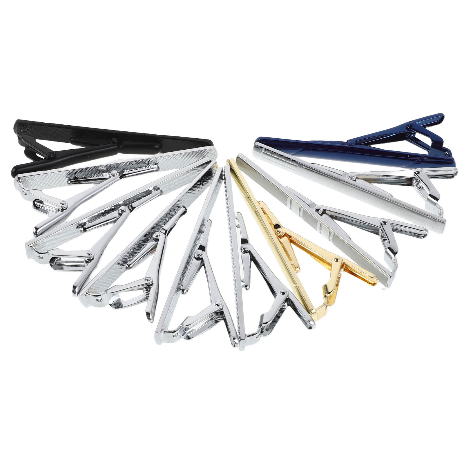 10Pcs 넥타이 클립 세트 우아한 구리 비즈니스 타이 - Tie Bar Set Gift 리뷰 및 가격