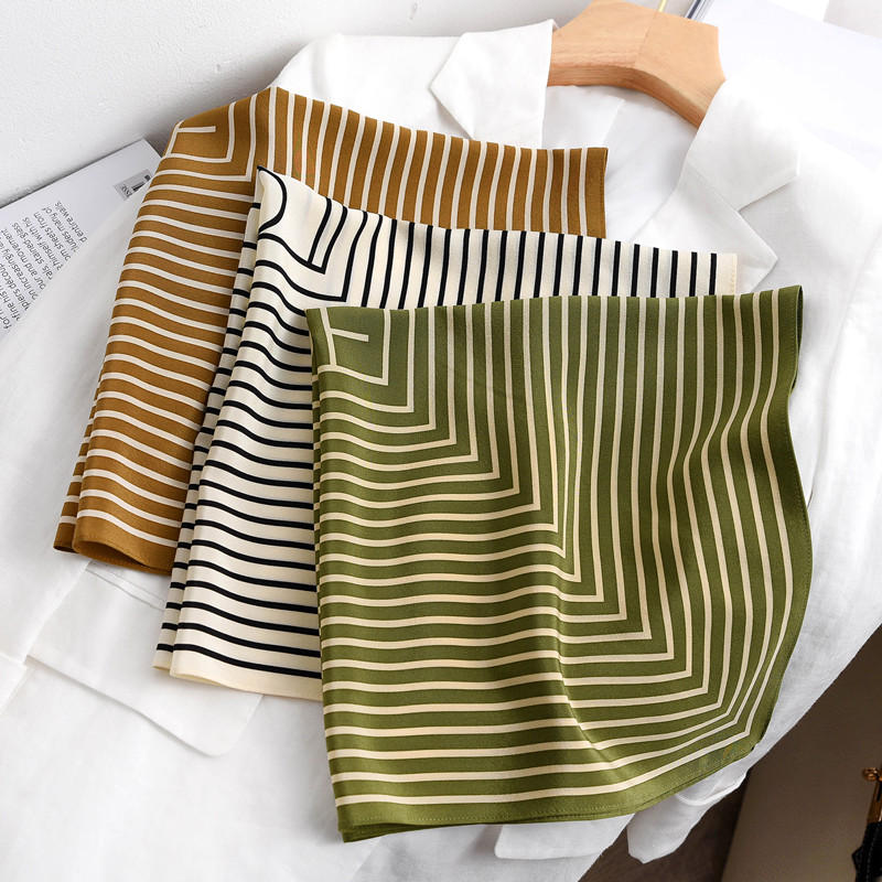 스트라이프 프린트 100% 실크 넥 헤드 헤어 스카프, - Silk Tie Striped 리뷰 및 가격