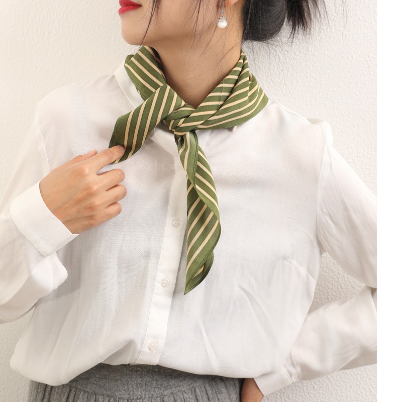 스트라이프 프린트 100% 실크 넥 헤드 헤어 스카프, - Silk Tie Striped 리뷰 및 가격