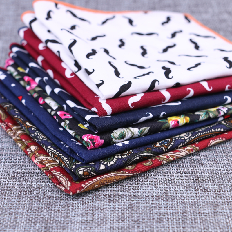 패션 코튼 포켓 스퀘어 플라워 비어드 페이즐리 프린트  - Handkerchief Cotton Men 리뷰 및 가격