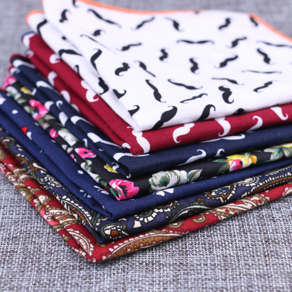 패션 코튼 포켓 스퀘어 플라워 비어드 페이즐리 프린트  - Handkerchief Cotton Men 리뷰 및 가격