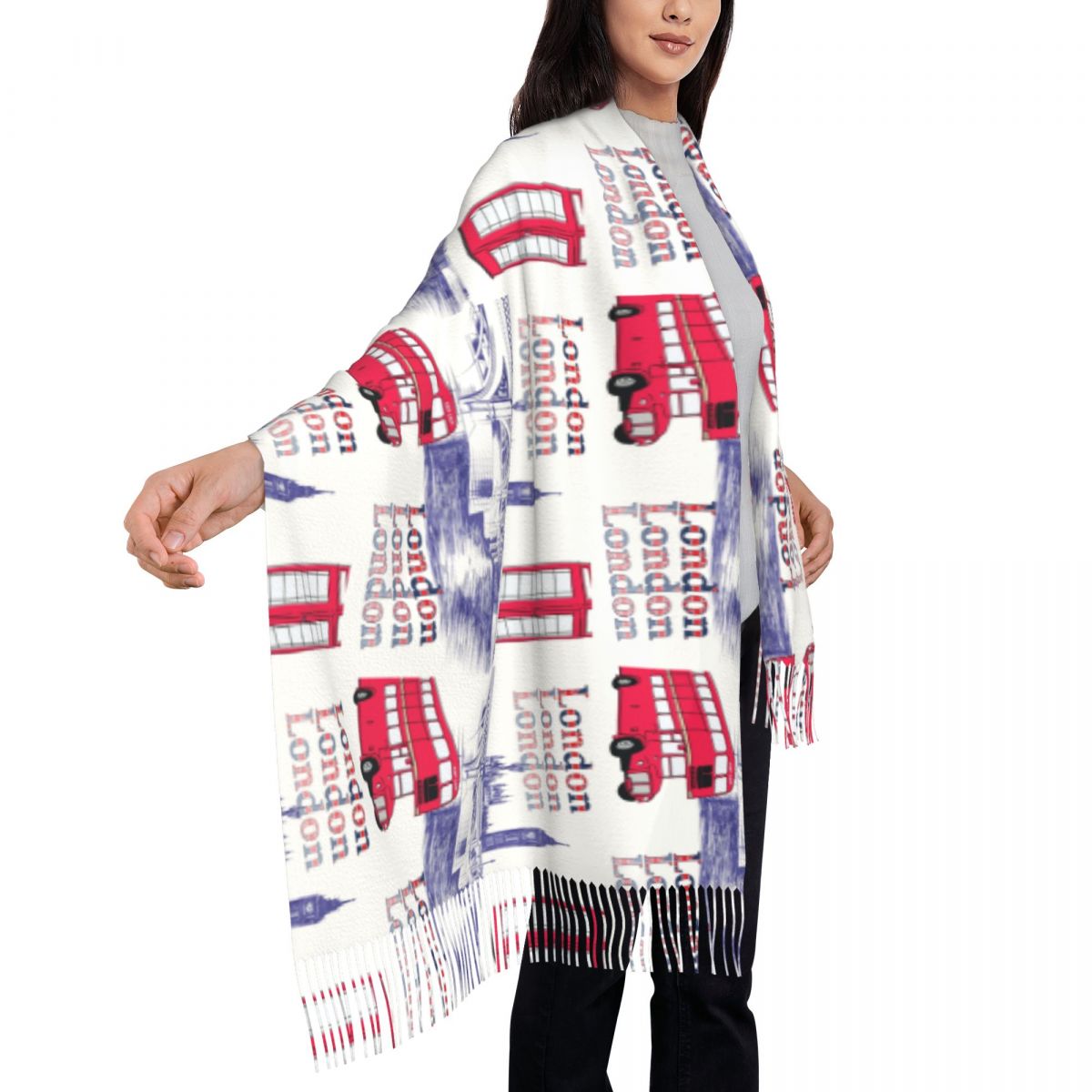 런던 잉글랜드 풍경 숄 랩 겨울용 따뜻한 대형 롱 스카 - Pashmina Wrap Large 리뷰 및 가격