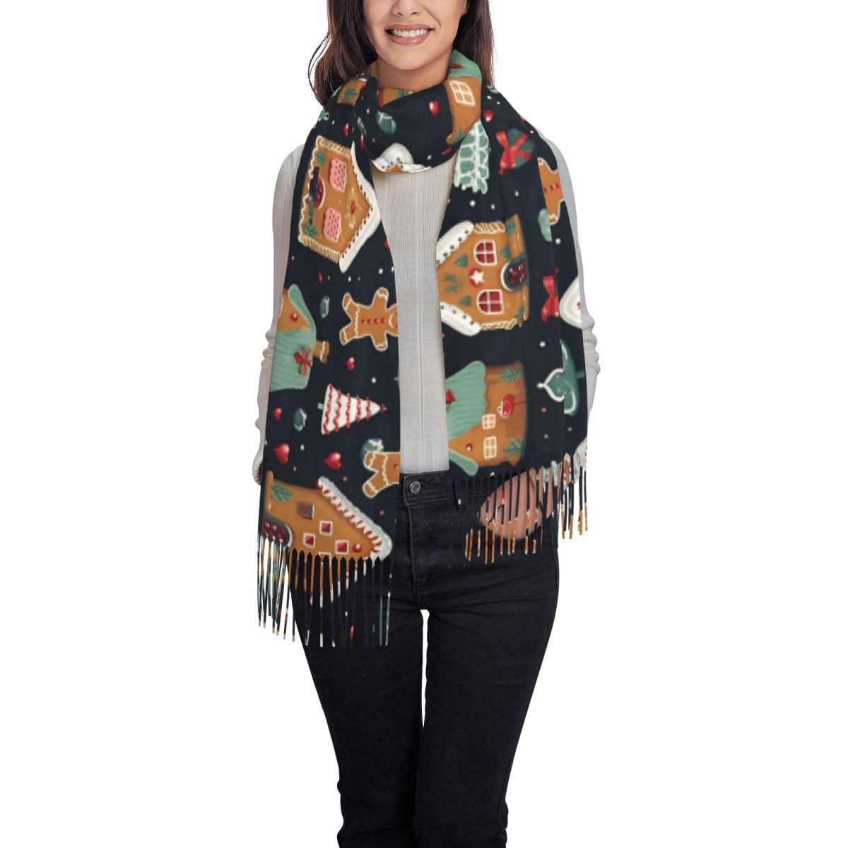 크리스마스 기쁨 - 여성용 겨울용 대형 부드러운 스카프 - Pashmina Wrap Large 리뷰 및 가격