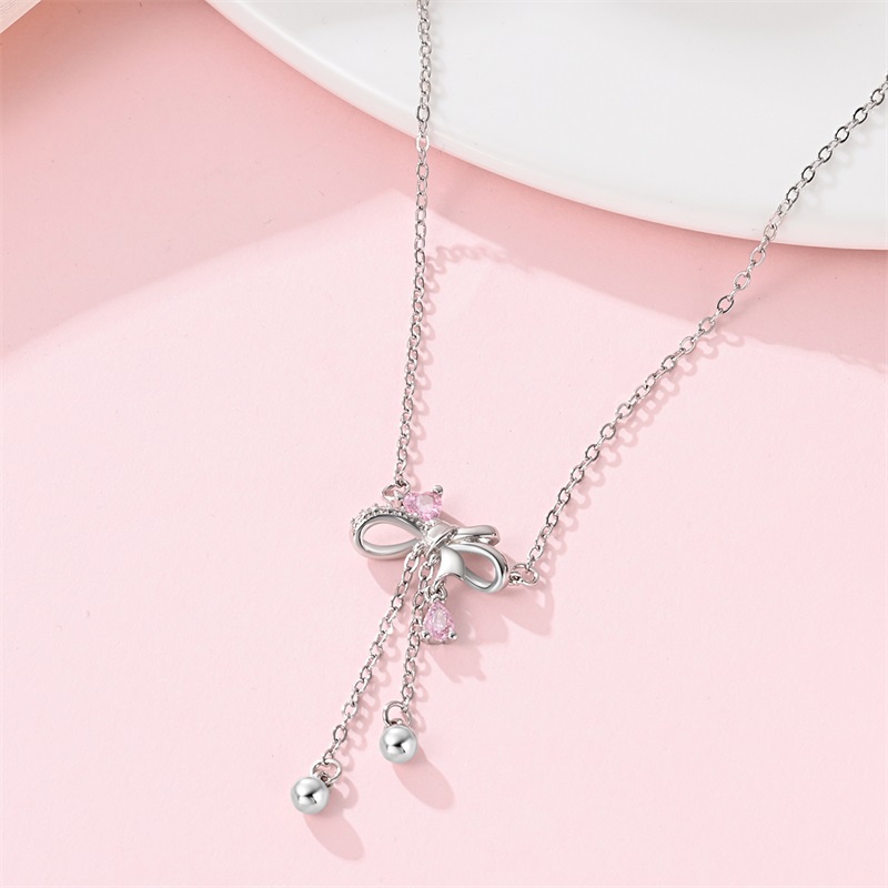 여성을 위한 새로운 925 스털링 실버 나비 리본 목걸 - Tie Clip Silver 리뷰 및 가격