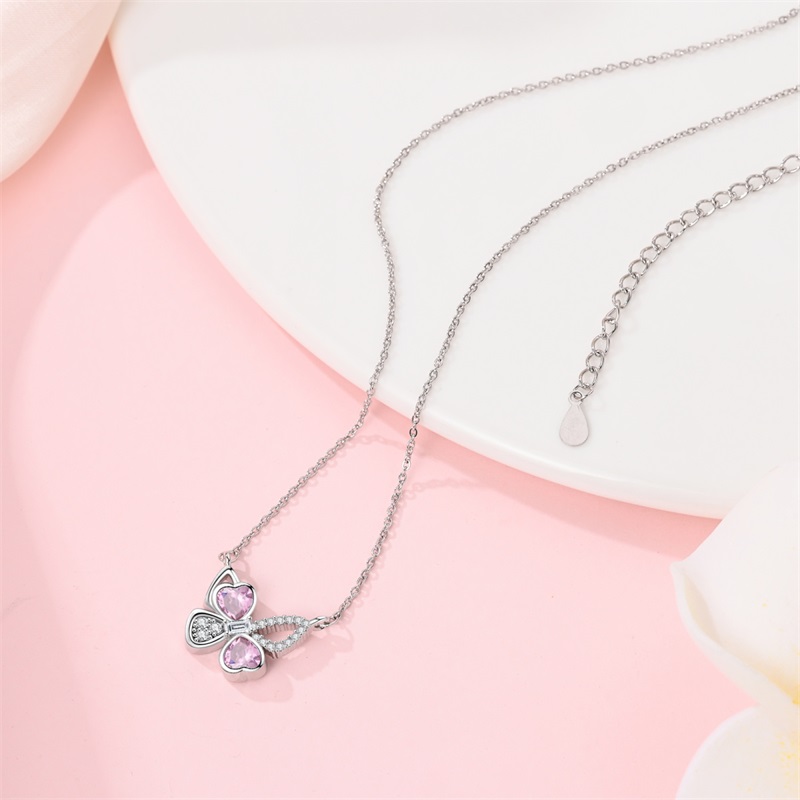 여성을 위한 새로운 925 스털링 실버 나비 리본 목걸 - Tie Clip Silver 리뷰 및 가격
