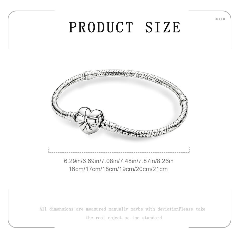 925 스털링 실버 스네이크 체인 팔찌 하트 보우 클래 - Tie Clip Silver 리뷰 및 가격
