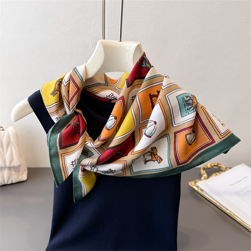 레오파드 프린트 봄-여름 70% 인조 실크 프리미엄 스 - Scarf Silk Square 리뷰 및 가격