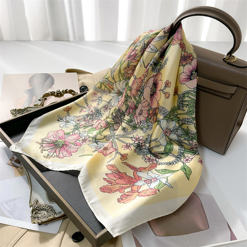 여성용 패션 손수건 스카프, 작은 숄 실크 새틴 헤어  - Silk Neck Scarf 리뷰 및 가격