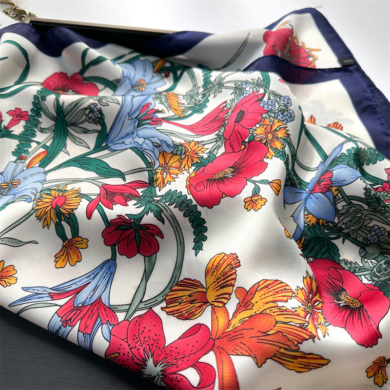 여성용 패션 손수건 스카프, 작은 숄 실크 새틴 헤어  - Silk Neck Scarf 리뷰 및 가격