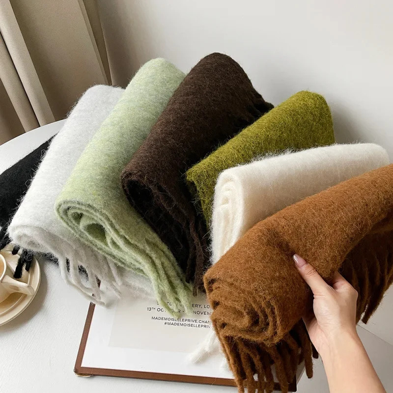 스카프 여성 가을 겨울 단색 심플 머플러 남녀 공용 다 - Muffler Men Wool 리뷰 및 가격