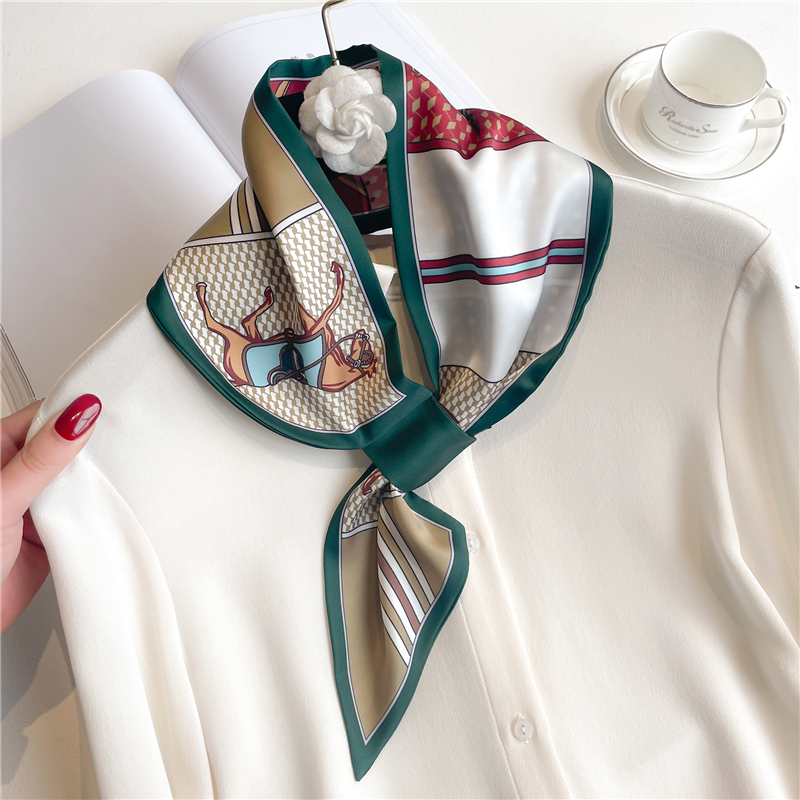 여성용 스트라이프 프린트 실크 스카프, 럭셔리 용수철  - Silk Tie Striped 리뷰 및 가격