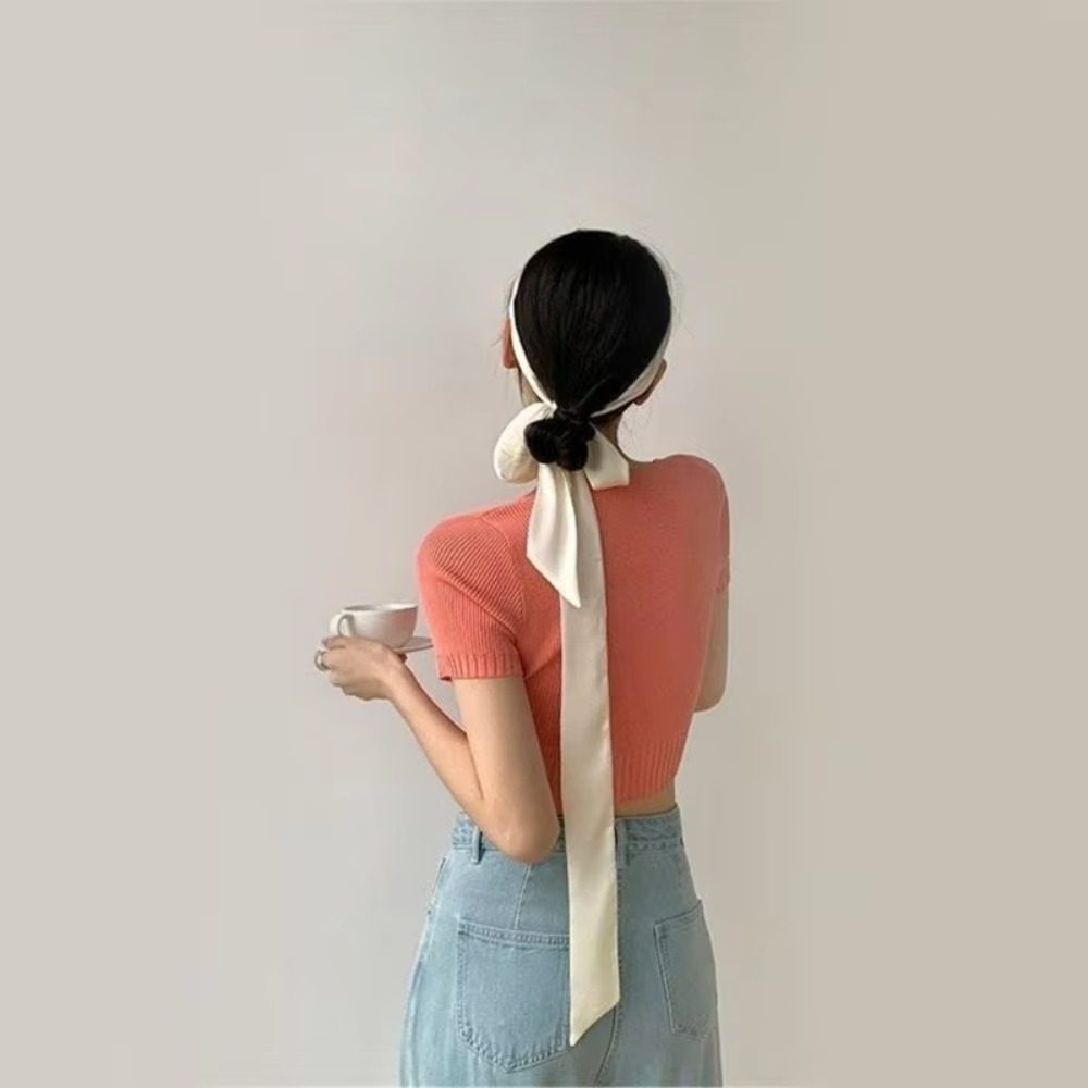섬세한 롱 헤어 스카프 실크 헤어밴드 헤어 랩 단색 우 - Head Wrap Turban 리뷰 및 가격