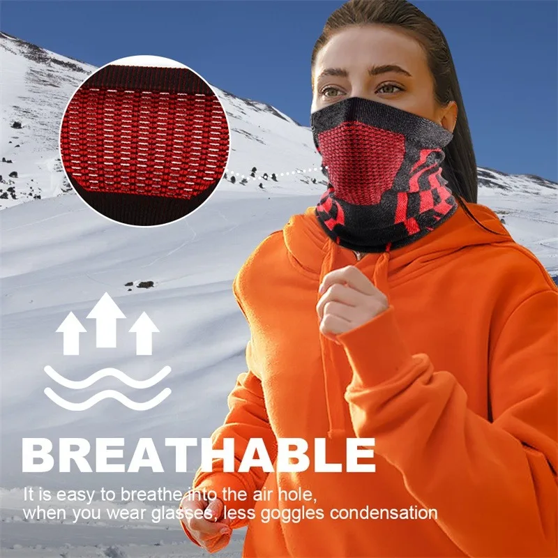 색상 겨울 통기성 편안한 열 니트 스카프 얼굴 커버 목 - Neck Warmer Tube 리뷰 및 가격