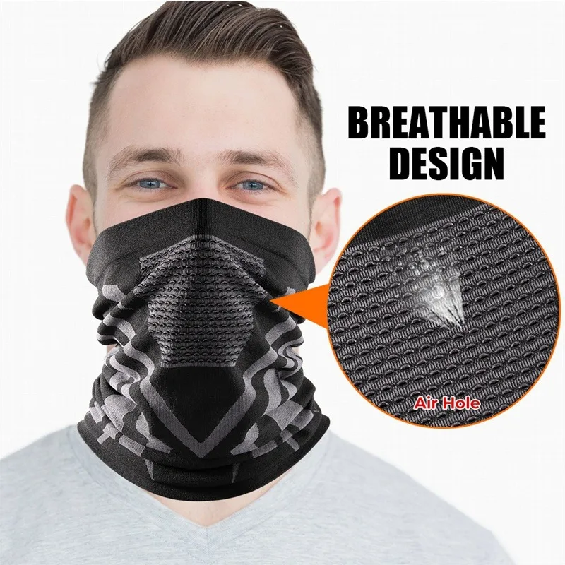 색상 겨울 통기성 편안한 열 니트 스카프 얼굴 커버 목 - Neck Warmer Tube 리뷰 및 가격