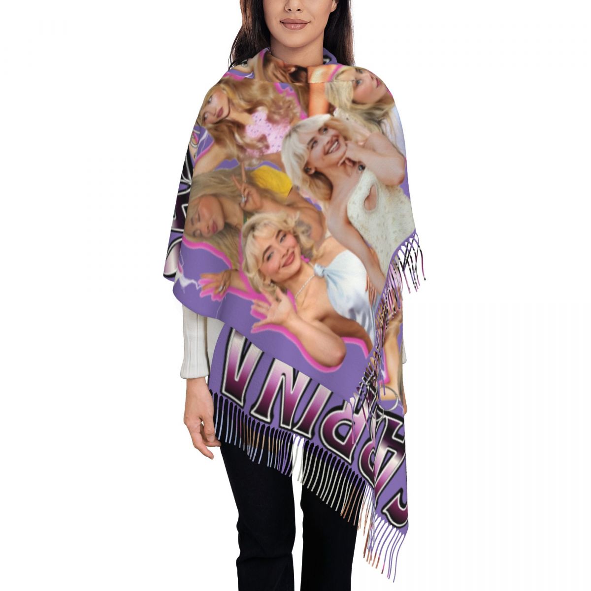 사브리나 카펜터 90년대 스타일 숄 랩 여성용 겨울 따 - Pashmina Wrap Large 리뷰 및 가격