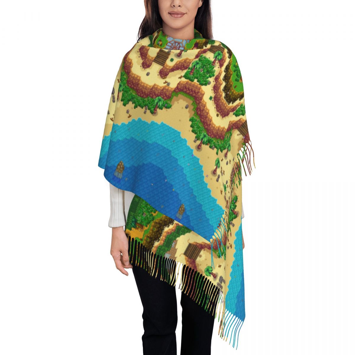 스타듀 밸리 지도 스카프 여성용 가을 겨울 파시미나 숄 - Pashmina Wrap Large 리뷰 및 가격