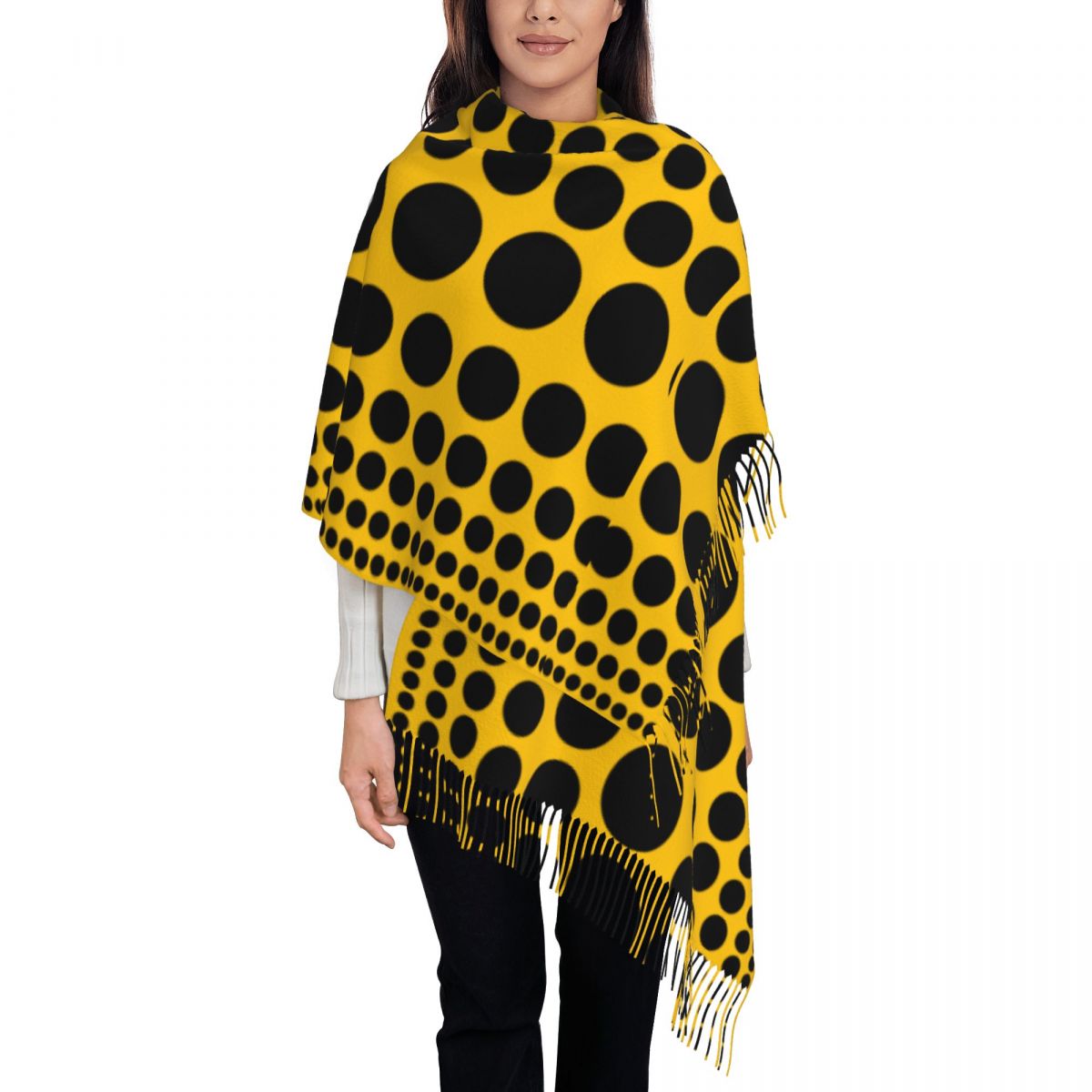 여성용 인피니티 폴카 도트 스카프 따뜻한 겨울 캐시미어 - Infinity Scarf Knit 리뷰 및 가격
