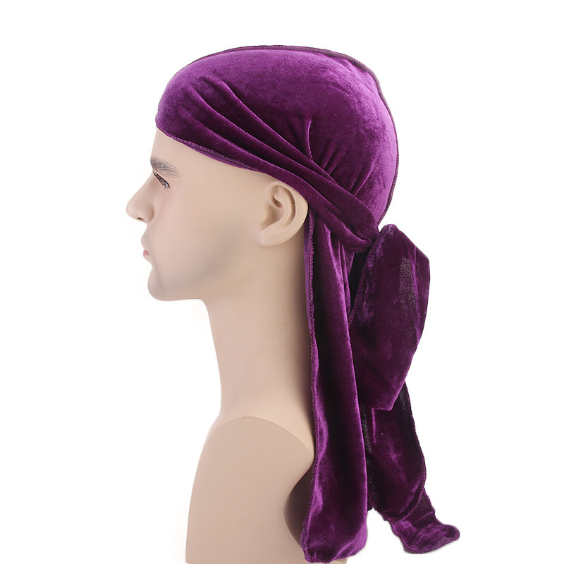 새로운 럭셔리 남성 벨벳 Durags 두건 터번 모자  - Bandana Doo Rag 리뷰 및 가격