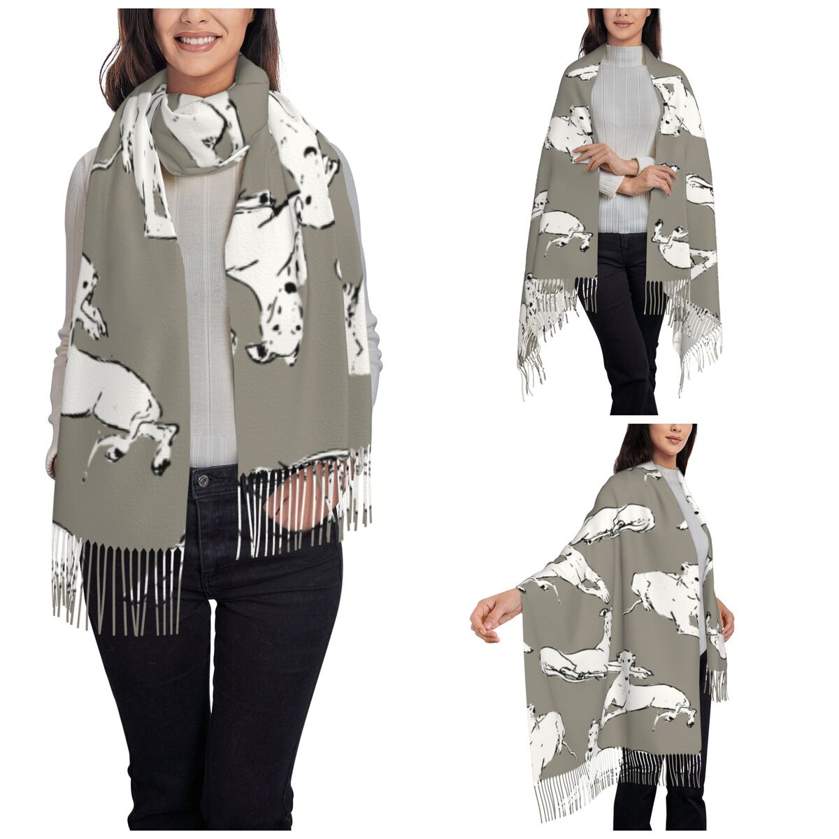 여성을 위한 편안한 그레이하운드 휘핏 스카프 가을 겨울 - Pashmina Wrap Large 리뷰 및 가격