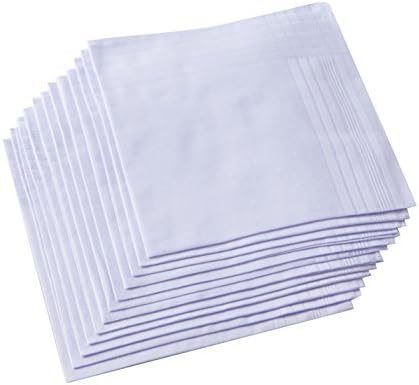 남성용 순백색 100% 면 손수건 - Handkerchief Cotton Men 리뷰 및 가격