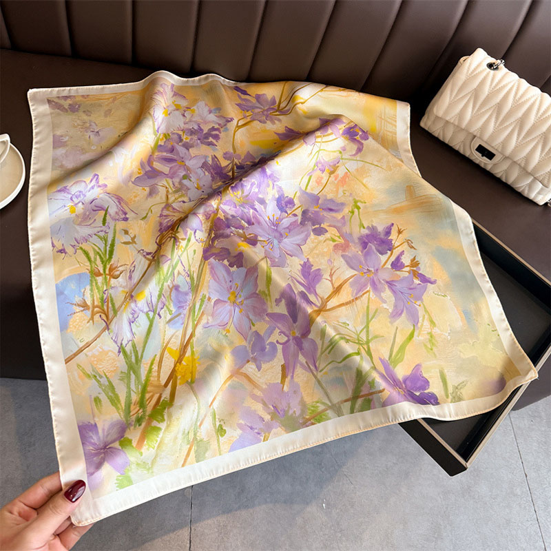 70cm 프린트 여성용 실크 스퀘어 스카프 반다나, 여 - Scarf Silk Square 리뷰 및 가격