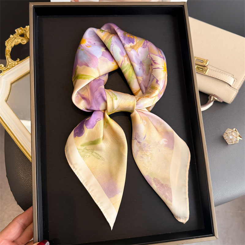 70cm 프린트 여성용 실크 스퀘어 스카프 반다나, 여 - Scarf Silk Square 리뷰 및 가격