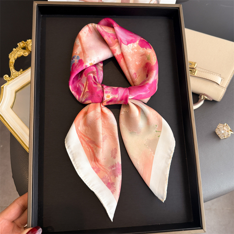 70cm 프린트 여성용 실크 스퀘어 스카프 반다나, 여 - Scarf Silk Square 리뷰 및 가격