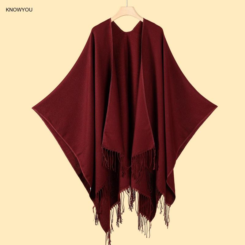 솔리드 컬러 판초 남성 여성 빅 사이즈 스톨 인공 캐시 - Muffler Men Wool 리뷰 및 가격