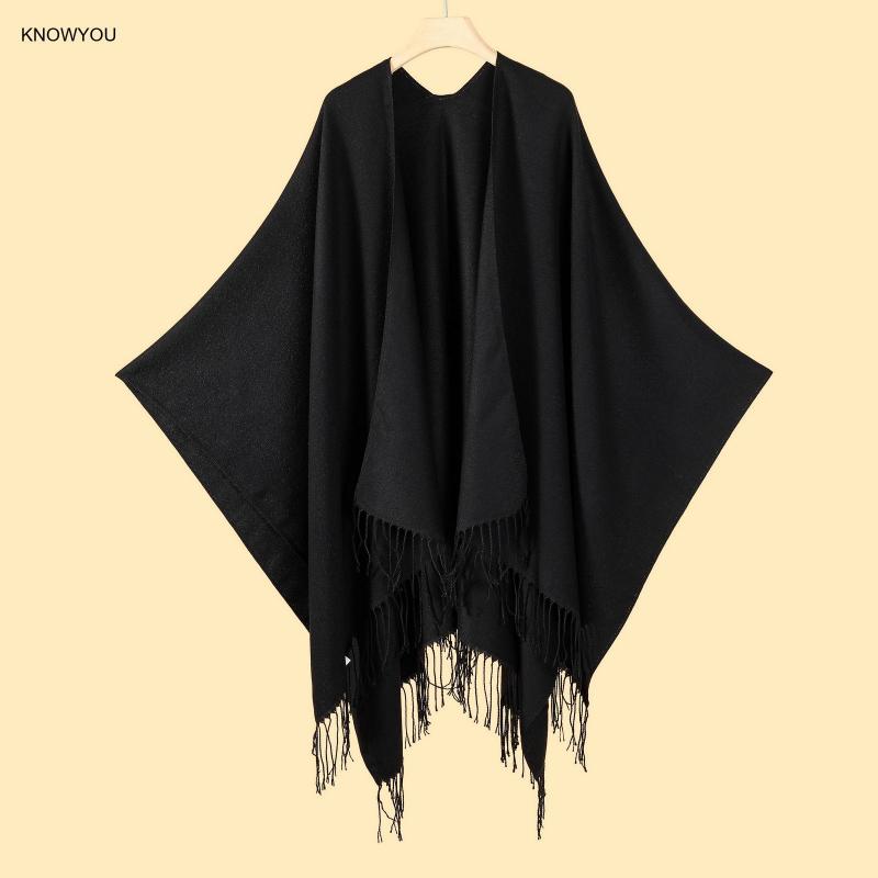 솔리드 컬러 판초 남성 여성 빅 사이즈 스톨 인공 캐시 - Muffler Men Wool 리뷰 및 가격