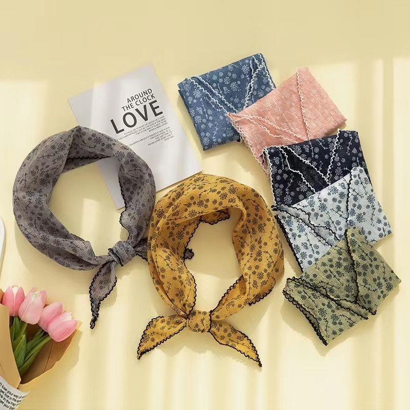 프리미엄 삼각형 헤드 스카프 코튼 린넨 레트로 프랑스풍 - Bandana Cotton 리뷰 및 가격