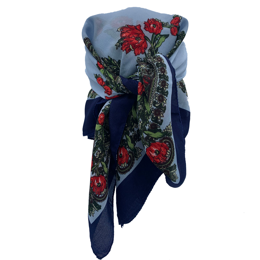 70*70cm 러시아 꽃 스퀘어 스카프 여성 럭셔리 꽃 - Bandana Cotton 리뷰 및 가격