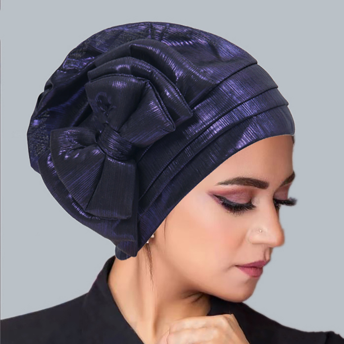 새로운 여성 무슬림 보우 매듭 터번 인도 모자 히잡 비 - Head Wrap Turban 리뷰 및 가격