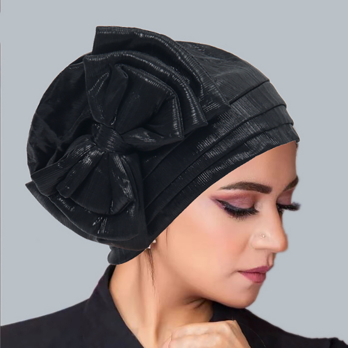 새로운 여성 무슬림 보우 매듭 터번 인도 모자 히잡 비 - Head Wrap Turban 리뷰 및 가격
