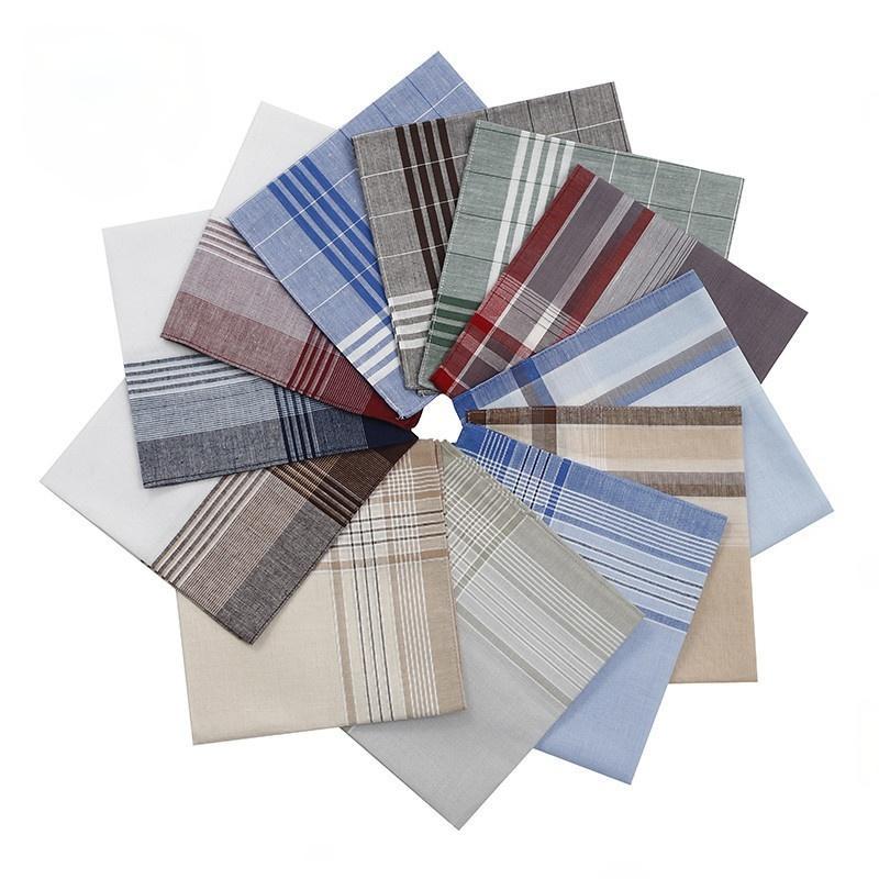 남성용 손수건 100% 면 체크무늬 손수건 - Handkerchief Cotton Men 리뷰 및 가격